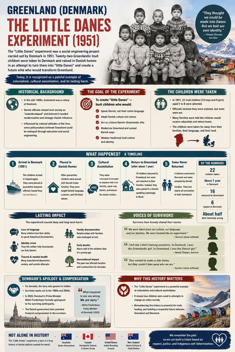 Reference infographic about the Little Danes Experiment